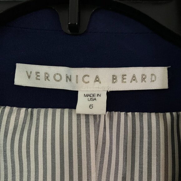 Veronica Beard Womens Miller Dickey Blazer Designer Jacket Size 6 Blue SP EXC - Picture 7 of 12